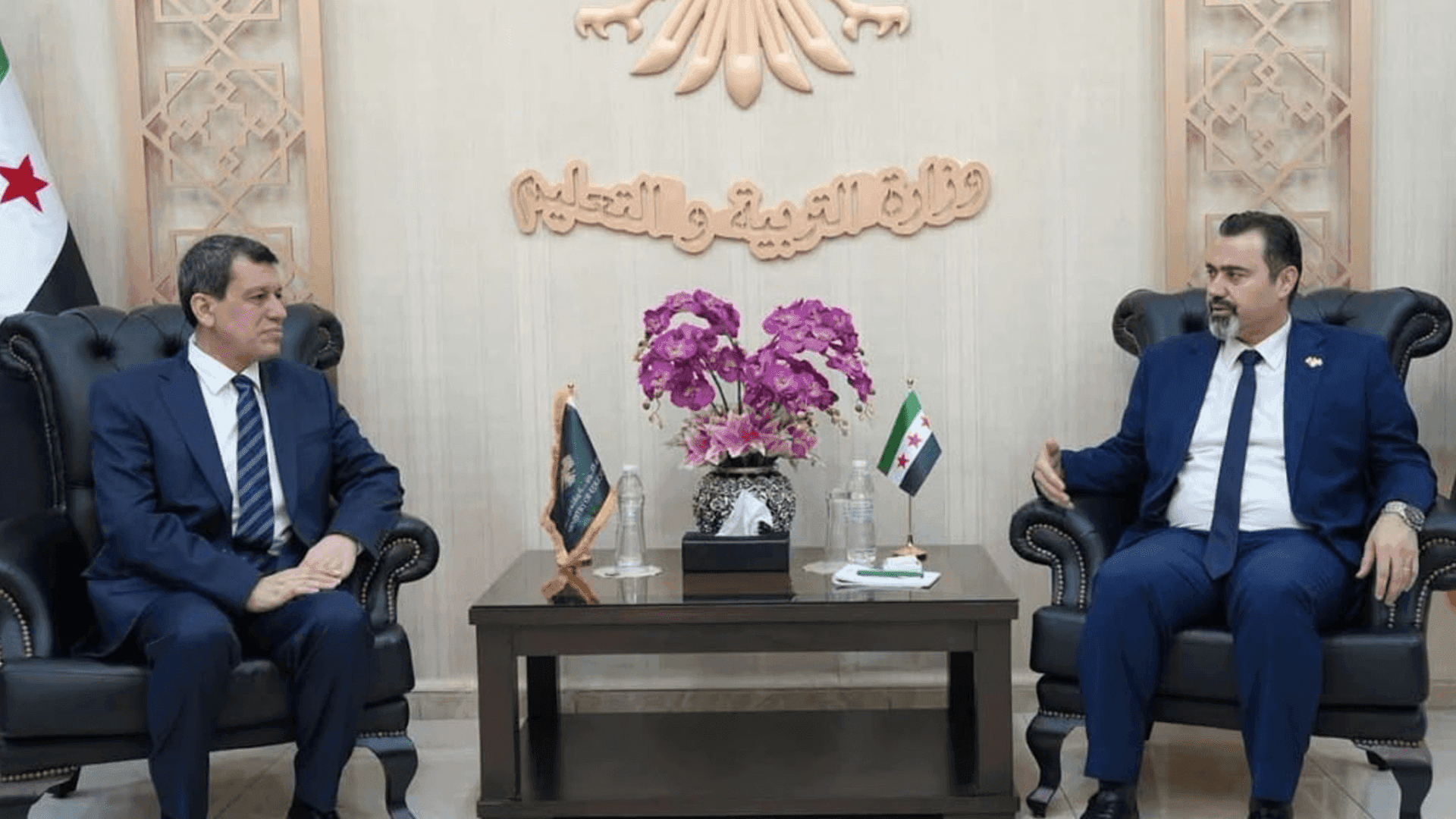 مەزڵوم عەبدی لەگەڵ وەزیرانی خوێندنی باڵا و پەروەردەی سوریا كۆبوەوە