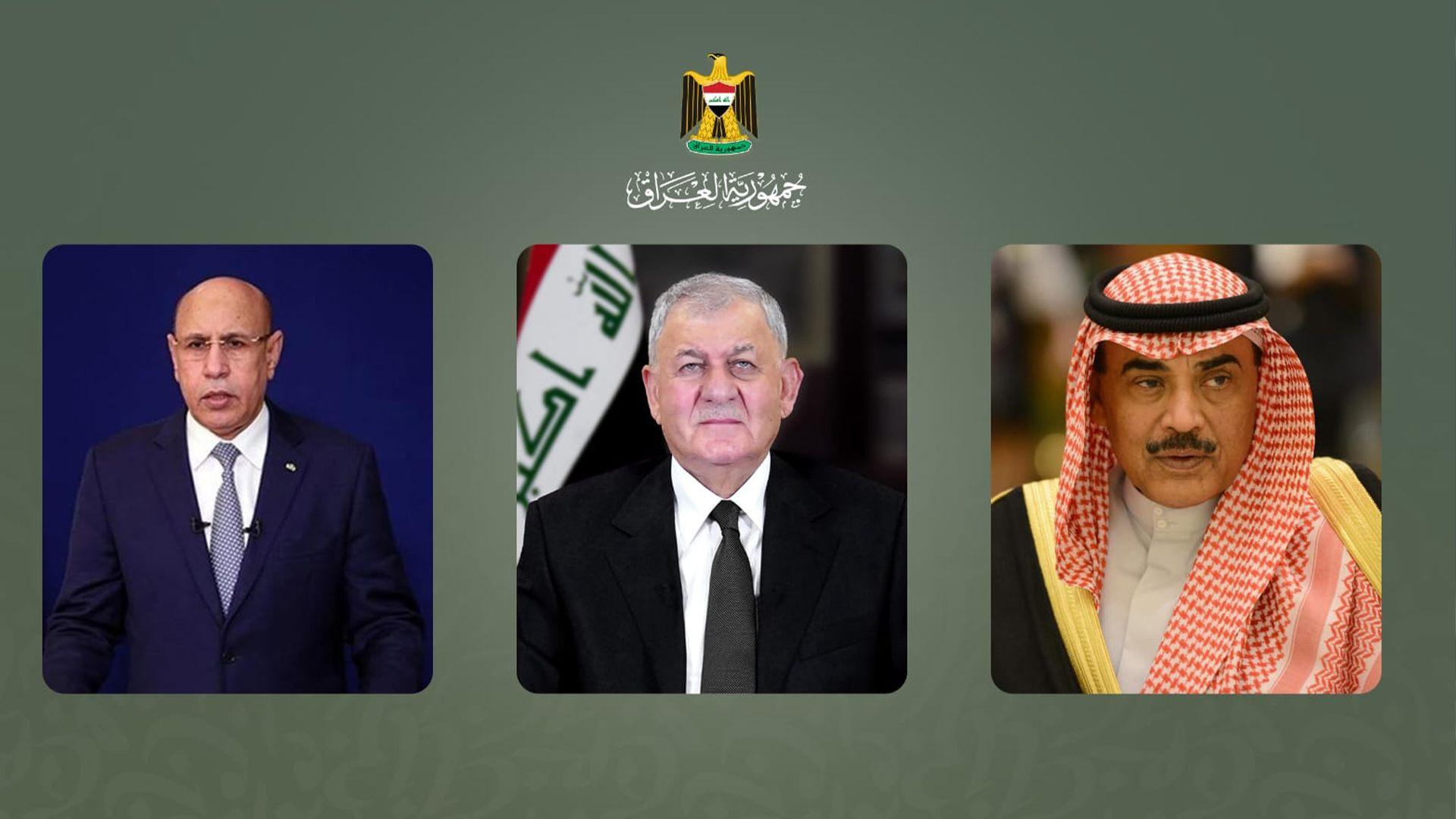 سەرۆک کۆمار لەگەڵ شازادەی جێنشینی کوەیت و سەرۆکی کۆماری ئیسلامی مۆریتانیا پەرەسەندنەکانی ناوچەکەیان تاوتوێکرد