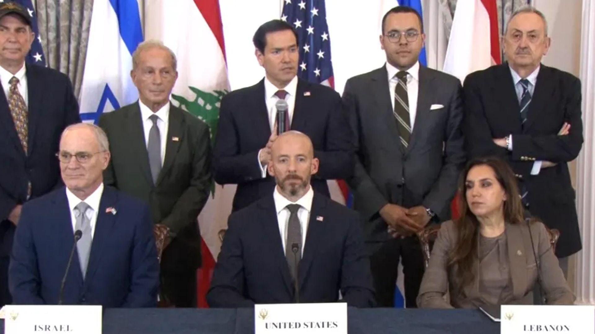 لوبنان و ئیسرائیل بە چاودێری ئەمریكا لە واشنتۆن رێككەوتنێكیان ئیمزاكرد